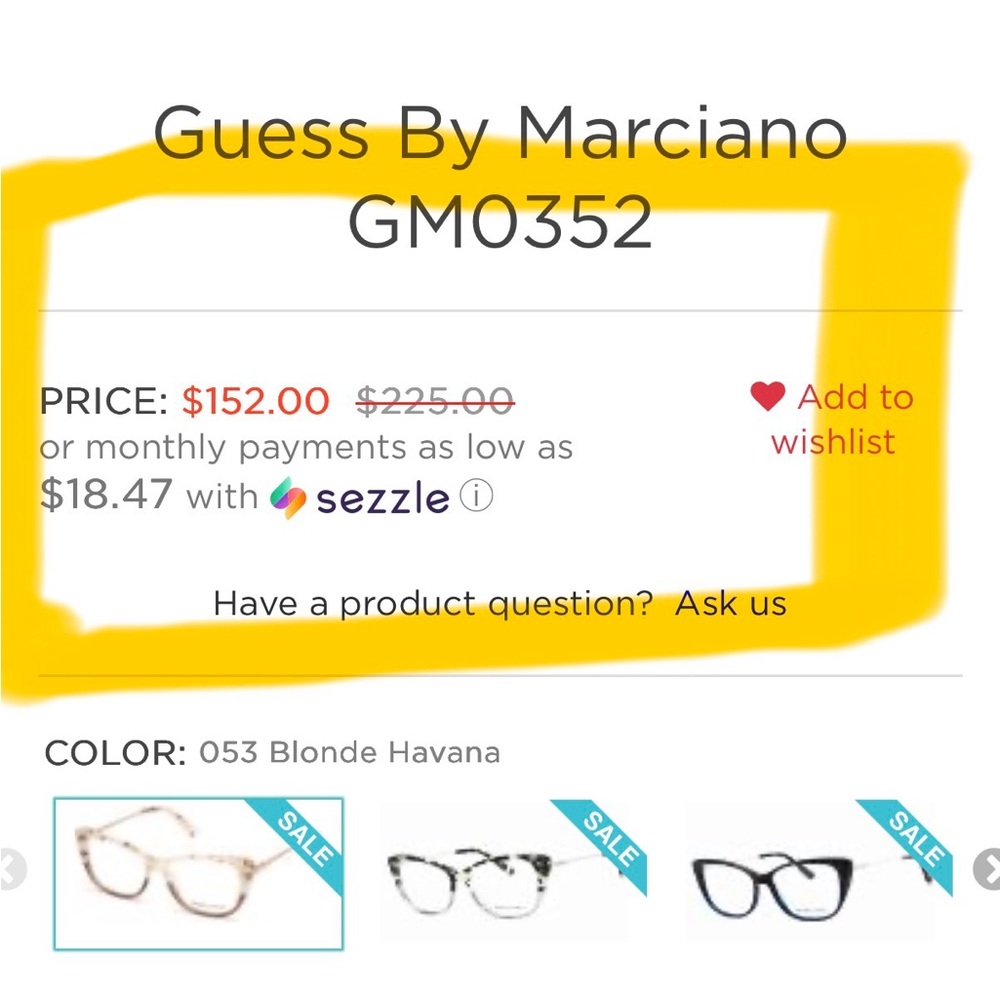 Marciano Two-Tone Gray Tortoiseshell Eyeglasses - Picture 9 of 9